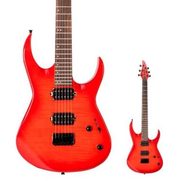 Imagem de Guitarra Super Strato Flamed Waldman WM320F RDB Red Burst