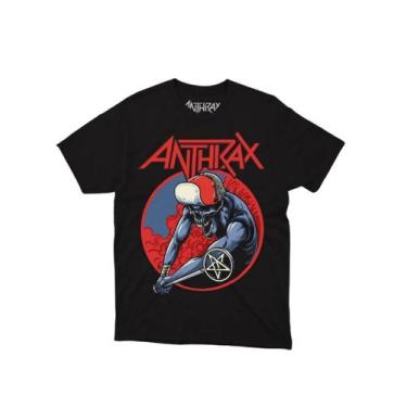 Imagem de Camiseta Anthrax Of0001 Consulado Do Rock Oficial Banda, Preto, Gg
