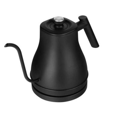 Imagem de Chaleira elétrica fressa pescoço de ganso 800ml em aço inox preto 127v