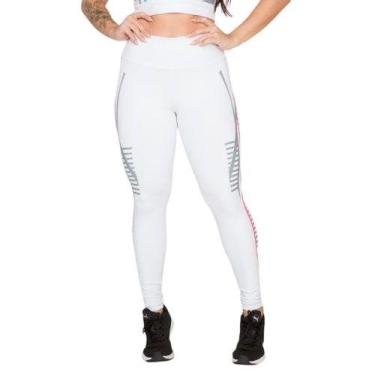 Imagem de Calça Legging Feminina Poliamida Sport Silk Alta Compressão Fitness Ac