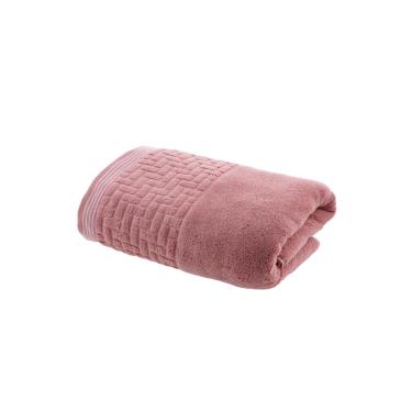 Imagem de Toalha de Rosto Super Soft Geométrico 50cmx70cm Misto Macia Alta Absorção Rosa Corttex