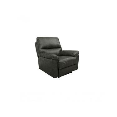 Imagem de Poltrona Do Papai De Couro Genova Power Touch Soft Charcoal - Mempra