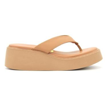 Imagem de Tamanco Vizzano 6525.100 Papete Flat Plataforma Dedo Casual, 37, Nude