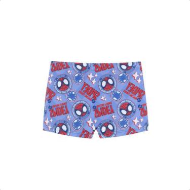 Imagem de Sunga Homem Aranha Marvel UV Vermelha Menino 1 a 4 anos -, Azul, 1