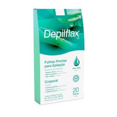 Imagem de Folhas Prontas Corporais Depilflax Aloe Vera C/20 Unidade