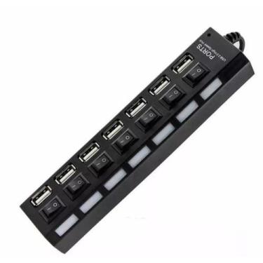 Imagem de HUB USB Exbom UH-257 7 Portas USB 2.0 Plug and Play