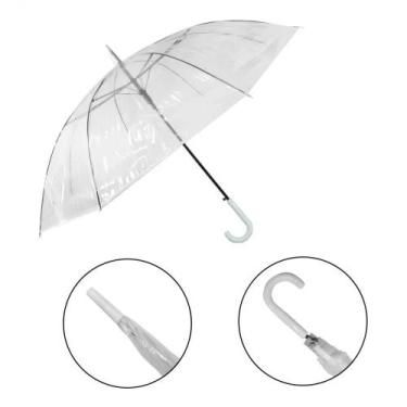 Imagem de Guarda Chuva Longo Transparente / Translucido Adulto 96cm - Stuf