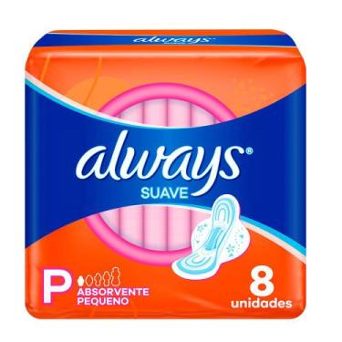 Imagem de Absorvente Always Super Proteção Cobertura Suave Com Abas 8 Unidades