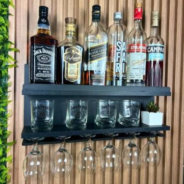 Imagem de Barzinho de Parede de MDF Bar Suspenso para Bebidas - Decoração Casa S
