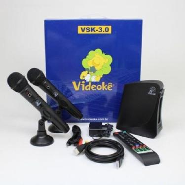 Imagem de Aparelho videoke karaoke vsk 3.0 - 200 musicas + 800 créditos videokê