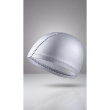 Imagem de Touca Natação Infantil Silicone Impermeável Cinza - Congratulations St