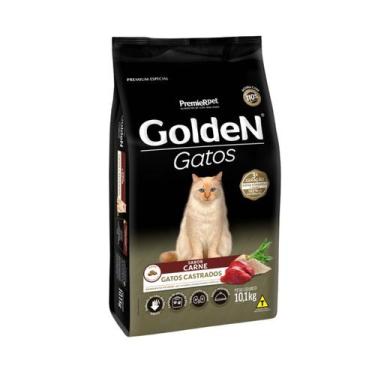 Imagem de Ração Premier Pet Golden Fórmula Gatos Castrados Sabor Carne - 10,1kg 