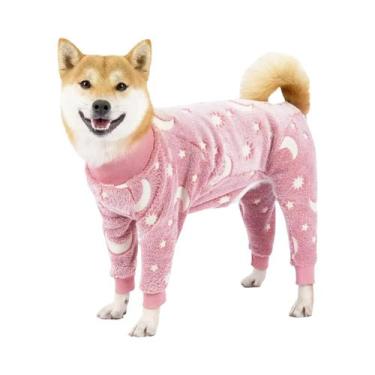 Imagem de Pijama Macacão Quente De Inverno Para Cães De Porte Médio a Grande, Ro