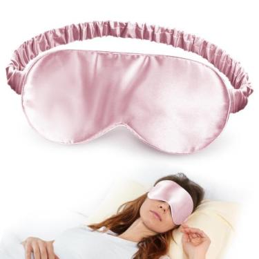 Imagem de Máscara de Dormir de Seda Mulberry 22 Momme Rosa - Silk Dream
