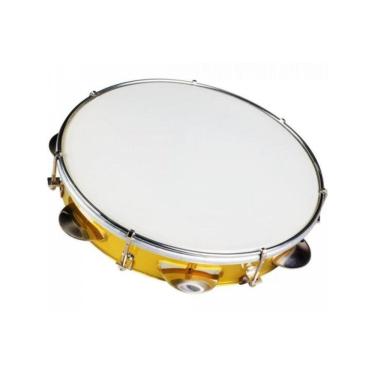 Imagem de Pandeiro 98a com Corpo em Policarbonato e Som Encorpado Amarelo PHX Instrumentos