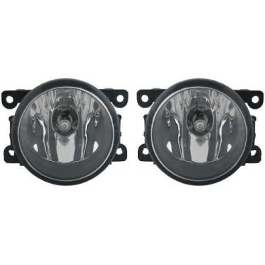 Imagem de Kit Farol de Milha Neblina Ford Novo Ka 2014 2015 - Interruptor Modelo Original + Molduras