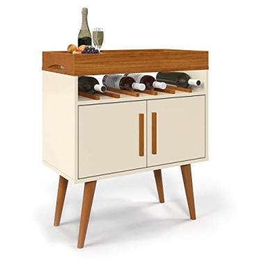 Imagem de Café Drink com Portas Off White/caramelo Pés em madeira Pinus Ofertamo