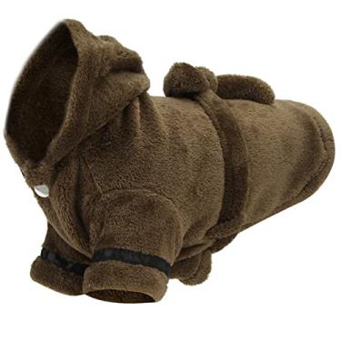 Imagem de 01 02 015 Toalha de banho para cães, roupão de banho para animais de estimação, toalha de secagem rápida, confortável para filhotes, cães pequenos, gatos (G)