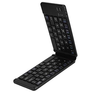 Imagem de Teclado dobrável, teclado Bluetooth sem fio, teclado dobrável universal portátil mini bolso, teclado sem fio dobrável para tablet