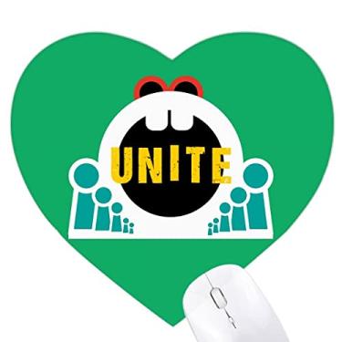 Imagem de Independent Unity United States Heart Mousepad Tapete de borracha para escritório