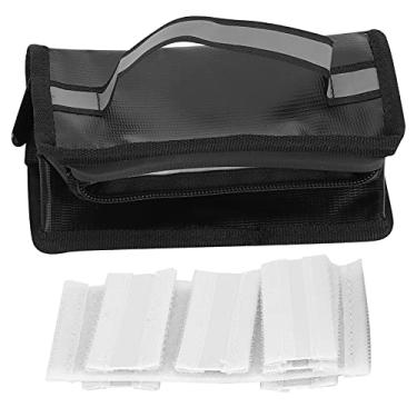Imagem de Bolsa de segurança para bateria de lipo, portátil, à prova de explosão, à prova de fogo, bolsa de armazenamento de bateria de lítio para drones de controle remoto