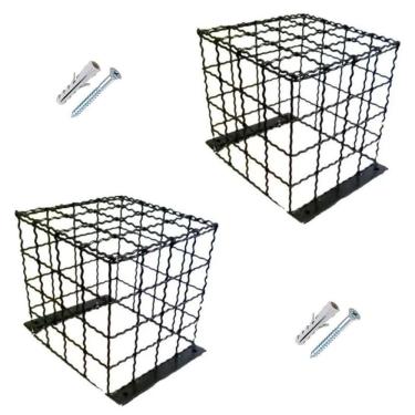 Imagem de Kit 2 Grade Protetora 18X18 Antivandalismo Preta Para Camera