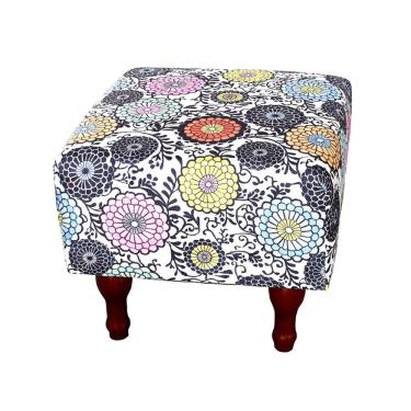 Imagem de Puff Banqueta com Espuma 40x40cm Decorativo Quadrado Pés Madeira