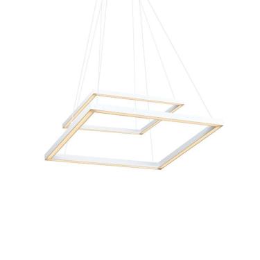 Imagem de Lustre Pendente Newline Fit Led 746 Bivolt Branco 3000K Luz Amarela