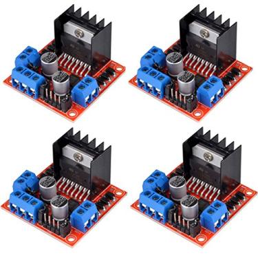 Imagem de HiLetgo L298N Módulo de Placa de Controle de Motor DC Dual H-Bridge para Carro Inteligente Arduino Power UNO MEGA R3 Mega2560, Vermelho, 4pcs