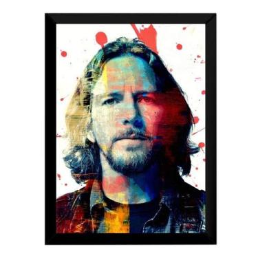 Imagem de Quadro Pearl Jam Eddie Vedder Arte Rock Poster Moldurado
