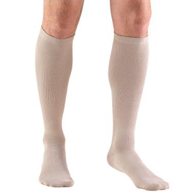 Imagem de Truform Meias de compressão, 30-40 mmHg, meias sociais masculinas, comprimento até o joelho, bronze, GG