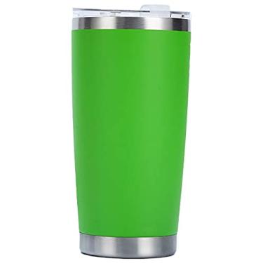 Imagem de Outty Copo Rambler de 590 ml, aço inoxidável, isolado a vácuo com tampa MagSlider e Canudo, Verde