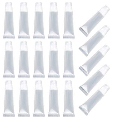 Imagem de 15 ml vazio, recarregável, mini protetor labial transparente, protetor de cosméticos, acessórios de maquiagem, tubos vazios macios, 20 peças