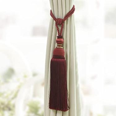 Imagem de Suportes de cortina Simples alça de cortina corda de cortina pendurada bola borla gancho gancho de parede fivela de cortina europeia tira de cortina, T14,2 PCS