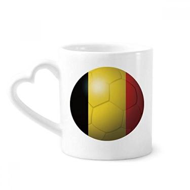 Imagem de Caneca da Copa do Mundo de Futebol da Bandeira Nacional da Bélgica Caneca de Café Cerâmica Copos Copo de Coração