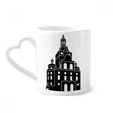 Imagem de Caneca de cerâmica com arquitetura de edifício famoso da Alemanha copo de coração de vidro