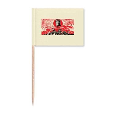 Imagem de Sinalizadores de palito de propaganda vermelho chinês marcador para decoração de festa