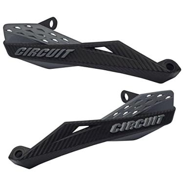 Imagem de Circuit Equipment – Protetor de Mão Fênix Carbon II Alumínio para Motos On/Off Road – Nylon Resistente com Fixação em Guidão de Alumínio 22mm – Design Carbono – Preto/Cinza