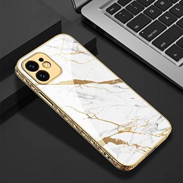 Imagem de Para iPhone 13 12 11 Pro Max Case 3D Floral Texture Bumper Lente de proteção total Câmera de vidro temperado, branco, para iPhone 11 Pro