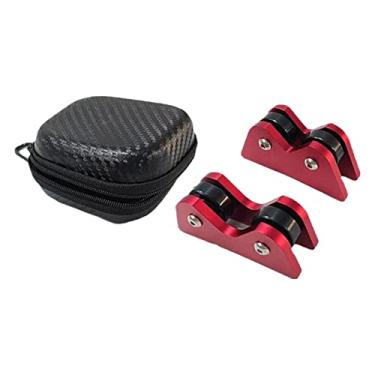 Imagem de Generic 2 x verificador de retidão de bilhar de piscina com estojo de transporte portátil para manutenção de peças de clube,