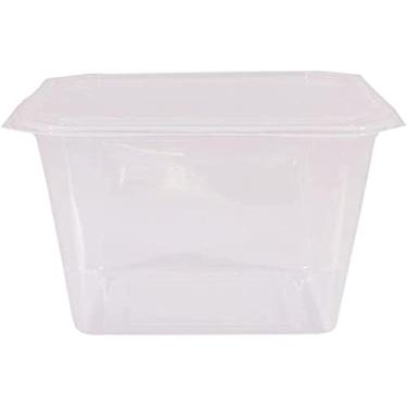 Imagem de Pote Descartável, Prafesta, 750 ml, Quadrado, Com Tampa, Pacote com 20