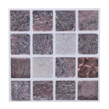 Imagem de 18 peças de adesivos de azulejos de parede quadrados, adesivos de rodabanca à prova d'água para cozinha/banheiro/quarto decorativos 10 cm x 10 cm (nº 4)