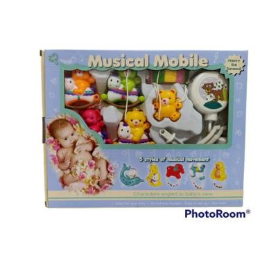 Imagem de Móbile Musical Giratório Brinquedo Para Berço Bebê Ursinho - Dm Toys