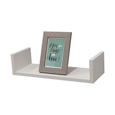 Imagem de Prateleira U 50 x 10cm Branca Suporte Invisível