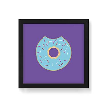 Imagem de Arte Maníacos Quadro Decorativo Donut Aul - 50x50cm (Moldura em laca preta)