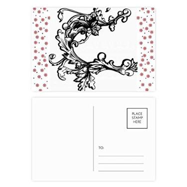 Imagem de Decoração barroca flor padrão moderno Natal flor celebração cartão postal Bênção cartão de correspondência