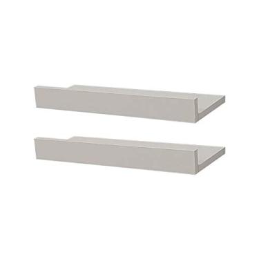 Imagem de Kit 2 Prateleiras Porta Quadros 40 x 15cm Branca Suporte Invisível