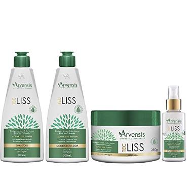 Imagem de Kit Arvensis Tec Liss Shampoo + Condicionador 300ml + Máscara 250g + Protetor Térmico - 120ml