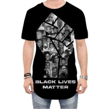 Imagem de Camiseta Long Line Resistência Black Lives Matter Racismo - Estilo Viz