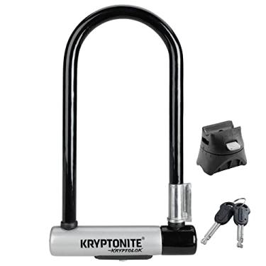 Imagem de Kryptonite Kryptolok 12.7 mm U-Lock com suporte FlexFrame-U, Padrão, Preto, 4" x 9" 12.7mm